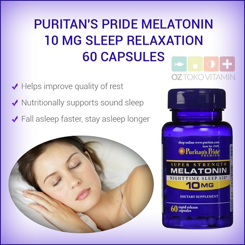 Thực phẩm chức năng chữa mất ngủ Puritan Pride Melatonin 10 mg 60 viên