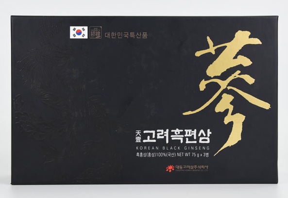 Hắc sâm củ khô thái lát 225gram Daedong Korea Ginseng Hàn Quốc