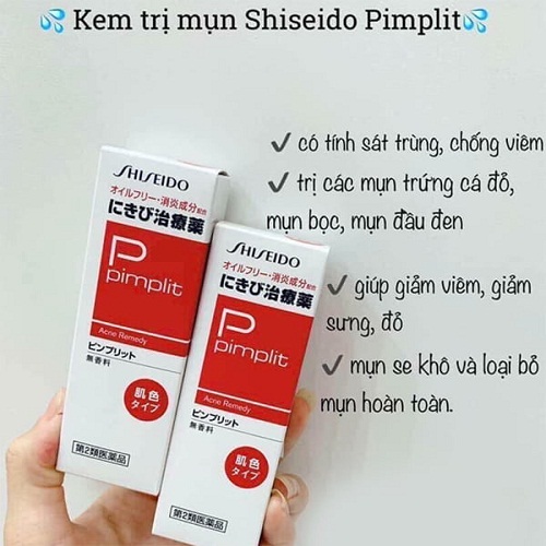top những công dụng của kem trị mụn shiseido pimplit