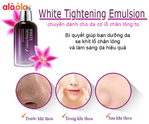 Công dụng của sữa dưỡng The Skin House White Tightening Emulsion