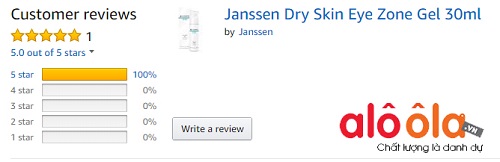 Gel trị quầng thâm Janssen review trên Amazon