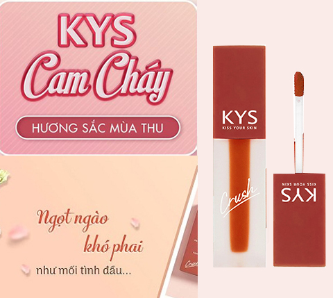 Son kem KYS Chocolate Crush cam cháy – hương sắc mùa thu
