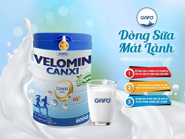 Sữa bột dinh dưỡng Velomin Canxi Gafo cho người trên 16 tuổi