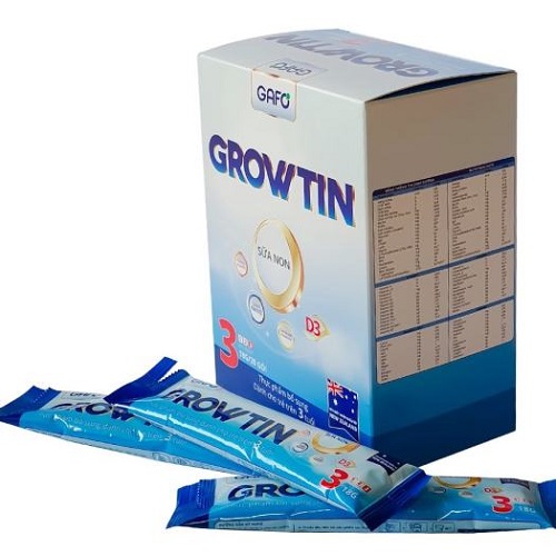 Gafo Growtin 3: Sữa công thức cho trẻ trên 3 tuổi hộp 20 gói