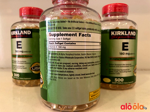 viên kirkland vitamin e 400 iu được người dùng đánh giá cao về chất lượng