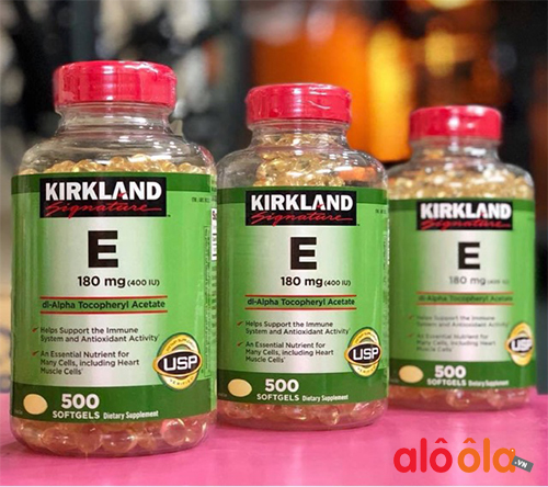 kirkland vitamin e 400 iu hộp 500 viên giúp chăm sóc da và tóc hiệu quả