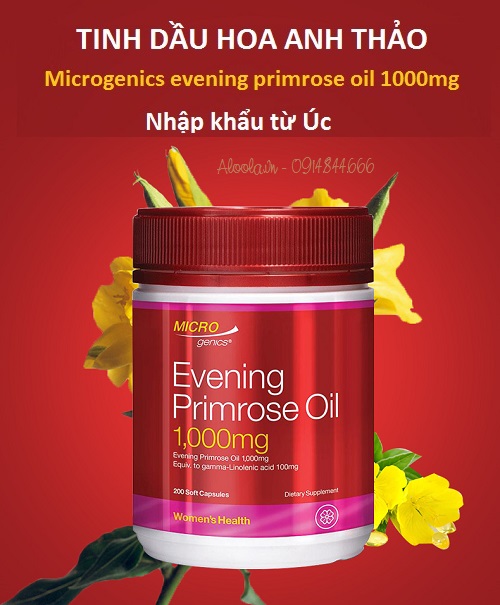 Tinh dầu hoa anh thảo Microgenics Evening Primrose Oil 1000mg