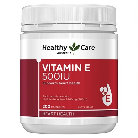 Viên uống Vitamin E Healthy Care 500IU 200 viên của Úc mẫu mới 