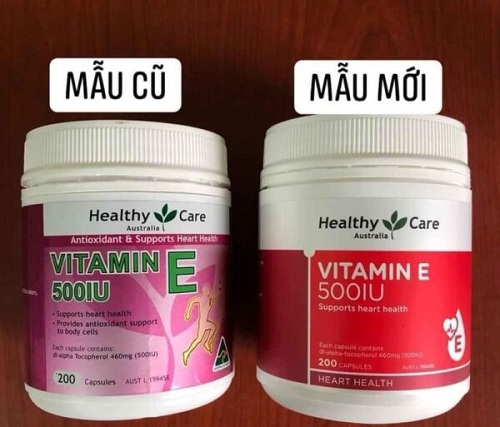 Viên uống Vitamin E Healthy Care 500IU 200 viên của Úc mẫu mới 