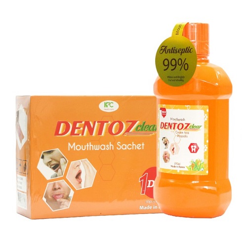 Combo Nước súc miệng DentozClear kháng khuẩn số 1 Hàn Quốc