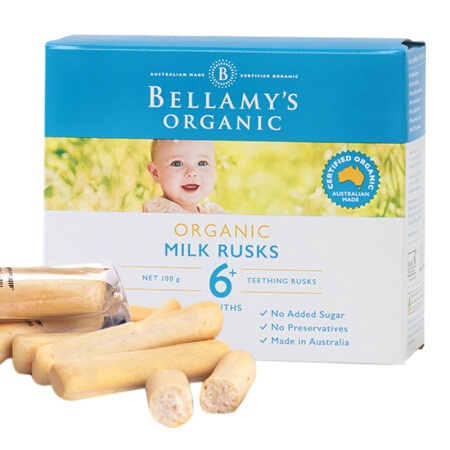 Bellamys Organic Milk Rusks 100g