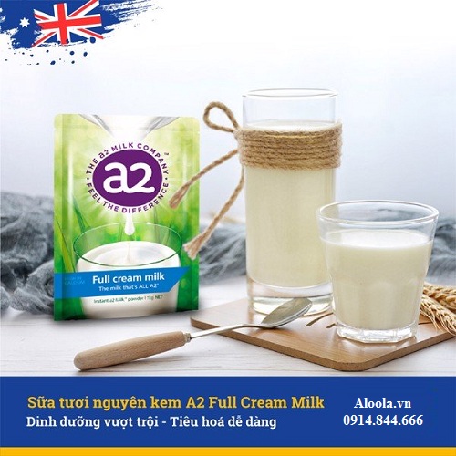 Sữa tươi A2 Full Cream Milk Powder 1kg dạng bột Australia 