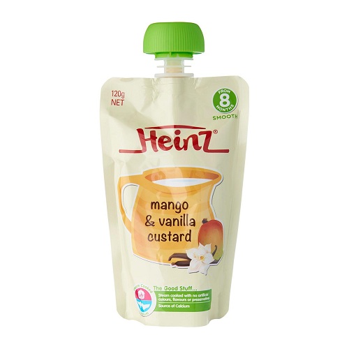 Váng sữa Heinz của Úc vị xoài - Heinz Mango & Vanilla Custard 8+
