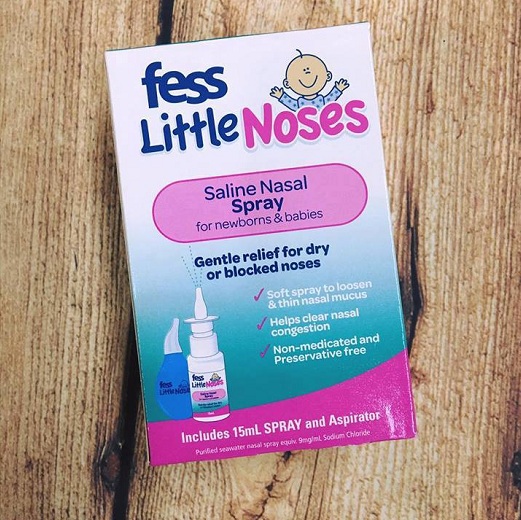 Xịt mũi Fess Little Noses Saline Nose Spray + Aspirator 15ml của Úc