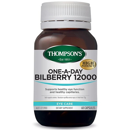 Thompsons One-A-Day Bilberry 12000mg 60 viên hỗ trợ mắt và mao mạch