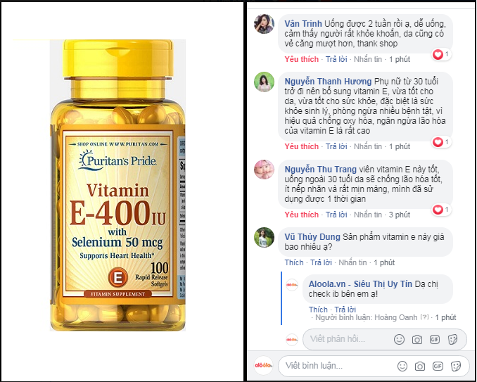 Viên Uống Puritans Pride Vitamin E-400 IU Của Mỹ Có Tốt Không