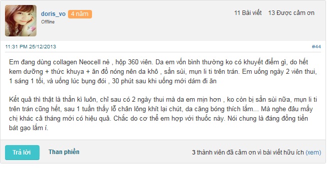 review viên uống super collagen neocell c
