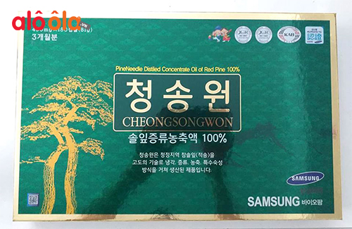 cách dùng tinh dầu thông đỏ cheongsongwon hàn quốc hộp xanh 180 viên