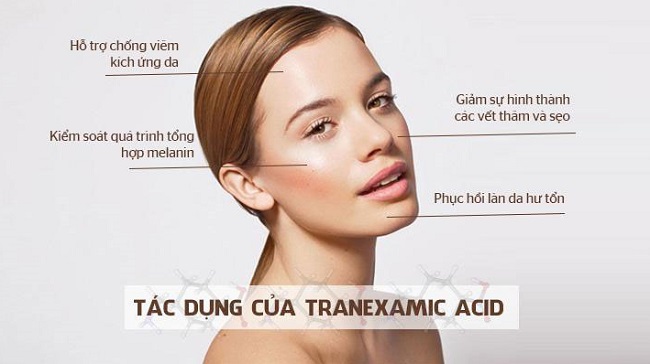 tác dụng của Tranexamic Acid với làn da