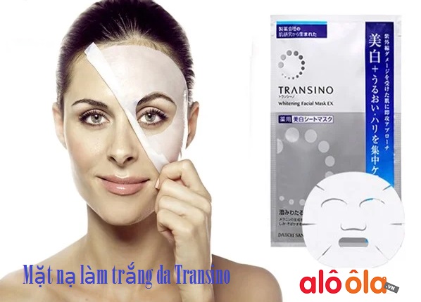 cách sử dụng mặt nạ Transino Whitening Facial Mask EX