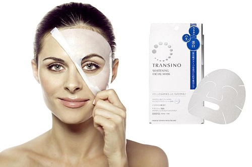 cách sử dụng mặt nạ transino whitening facial mask