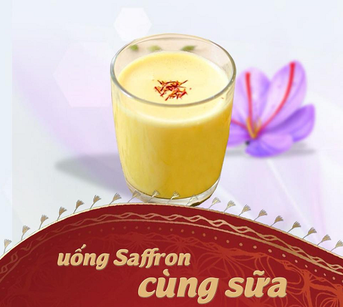 saffron được sử dụng cùng sữa