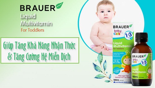 brauer baby & kids liquid multivitamin for toddlers giúp trẻ được khỏe mạnh