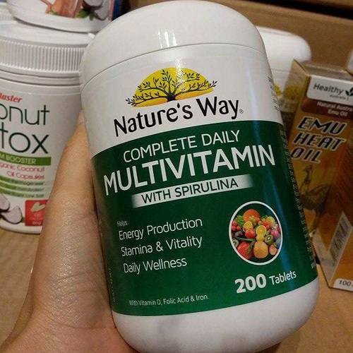 complete daily multivitamin with spirulina 200 viên