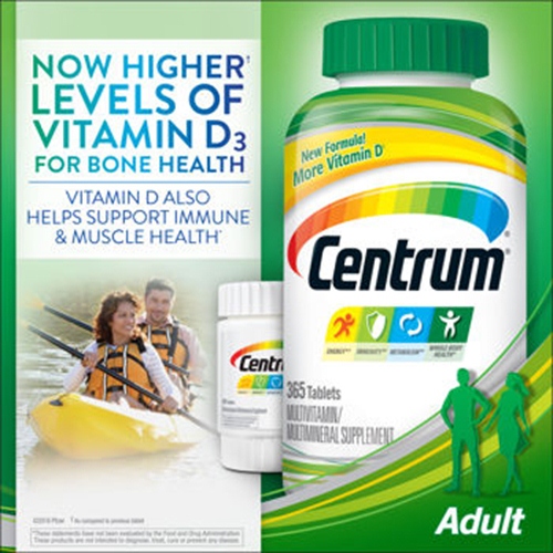 Centrum Adults 365 viên của Mỹ, vitamin tổng hợp chống mệt mỏi cho cả nam và nữ dưới 50
