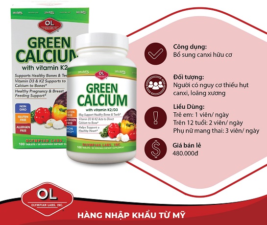  viên uống canxi hữu cơ Green Calcium