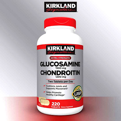 Glucosamine 1500mg & Chondroitin 1200mg Kirkland 220 viên