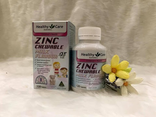 healthy care zinc chewable milk flavour