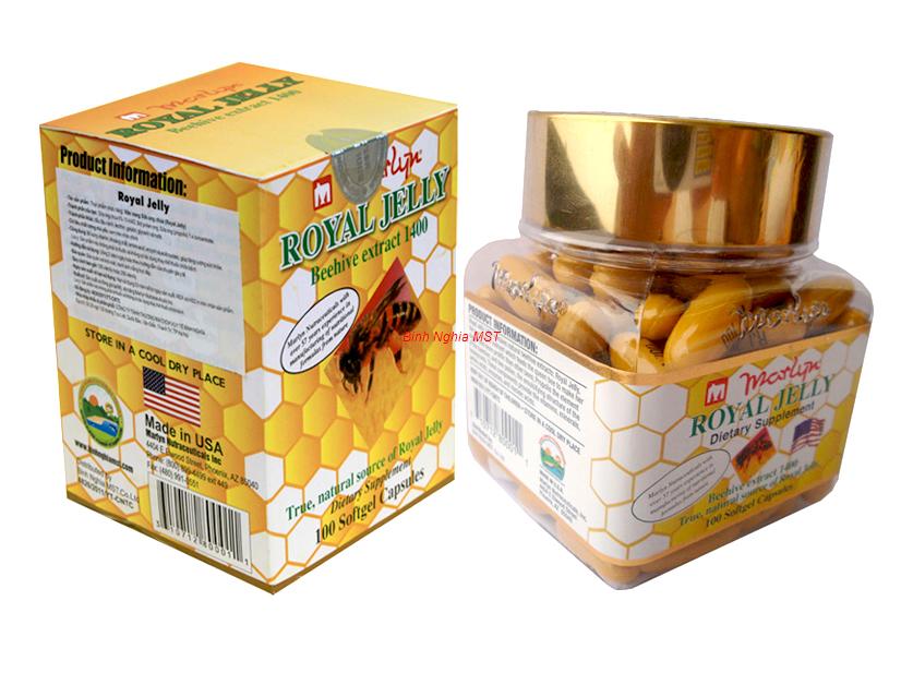 Viên nang Sữa Ong Chúa Royal Jelly 1400 hàng đầu tại Mỹ